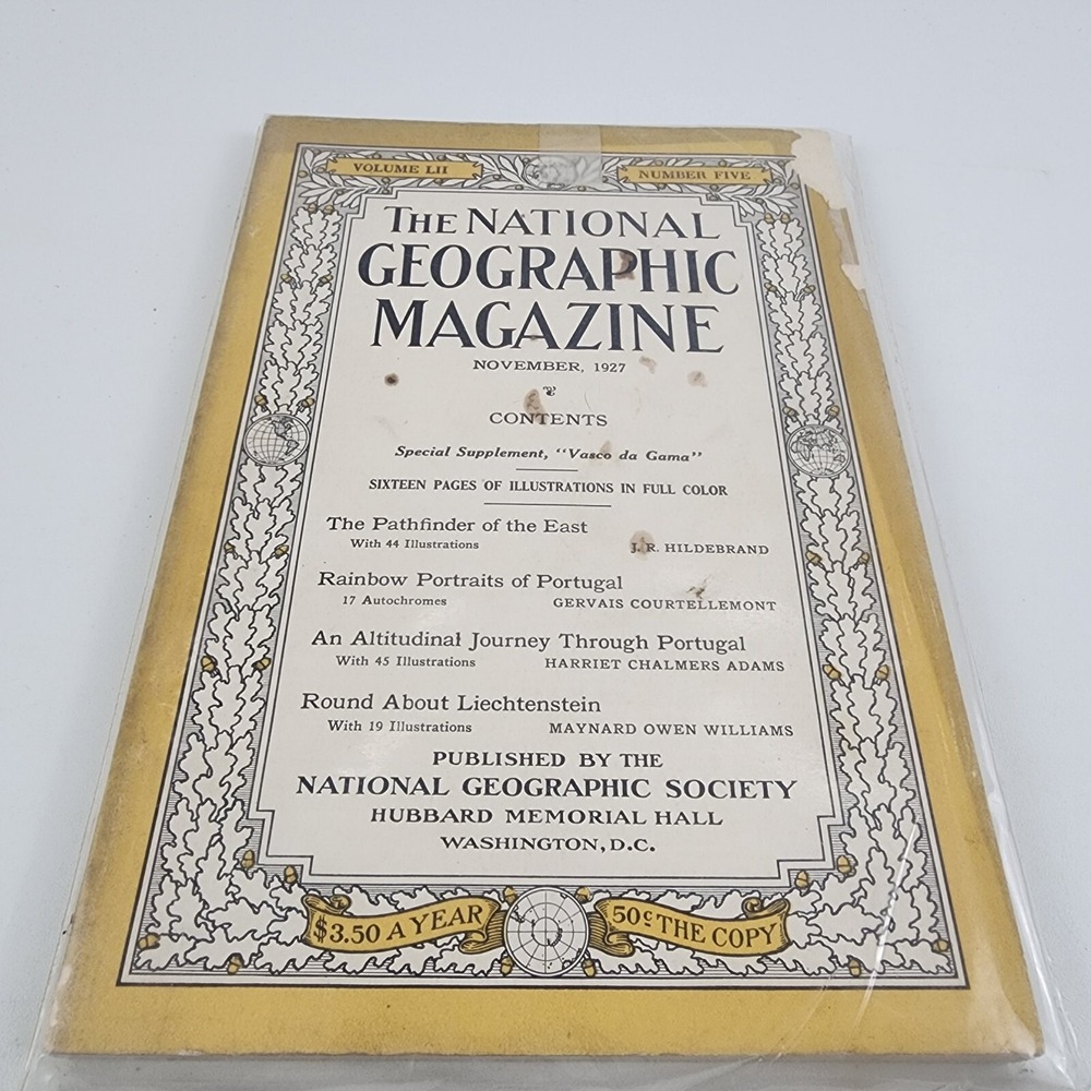 National Geographic Magazine November 1927 No Insert